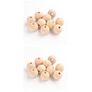 100pcs Unfinished Wood Beads Round Ball Unpainted Beads Crafting 10mm 12mm