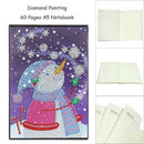 DIY Christmas Snowman Special Shaped Diamond Painting 60 Pages A5 Notebook