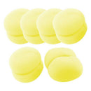 6 Pcs Yellow Sponge Ball Hair Styler Curler Roller Tool for Lady J6Y9