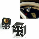 Universal Cross Style Car Tire Tyre Wheel Valve Stems Caps Cover Dust Black H2G6