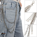 Metal Gothic Pants Chain Hip Hop Punk 3 Layers Jean Key Wallet Chain Star Wo BX
