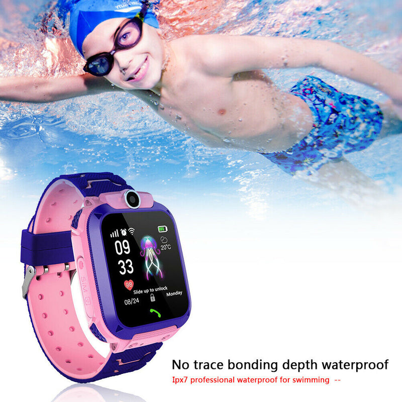 A28 Waterproof Smart Watch Kids Touch Screen Location Tracker Phone Watch