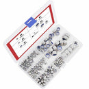 175-Piece Stainless Steel Nylon Lock Nut Assortment Kit, Size Include, M3 M O8N8