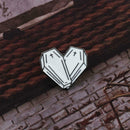 White Love Heart Brooch Cross Pins Alloy Badge Backpack Jacket Decor Gift A