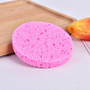 Natural Plant Fiber Face Wash Cleansing Round Sponge Beauty Makeup Tool Pink