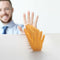 10pcs Desktop Palm Ornaments Domino Blocks Give Me Five Mini Hands Models