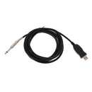 Guitar Bass 6.35mm Jack to USB Link Connection Instrument Cable Adapter