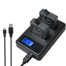 Battery AHDBT-501 Dual USB Charger with Mini Cable for GoPro HERO 6/5 Black