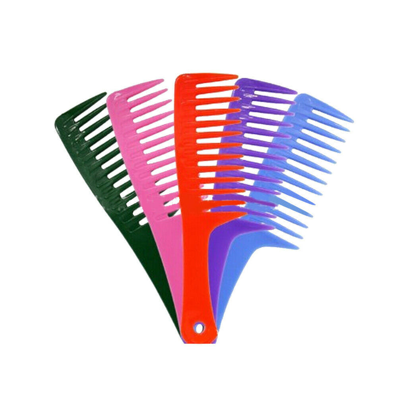 Girls Curl Hair Anti-static Heat Resistant Wide Tooth Handle Comb