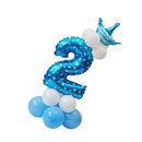 All Numbers Crown Balloon Column Set Birthday Anniversary Wedding Decoration