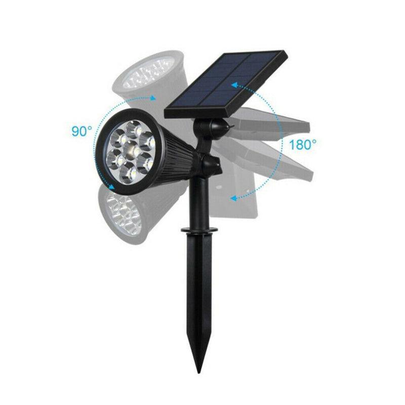 Waterproof Solar Power 7 LED Spotlight Outdoor Security Light Path Lamps