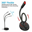 USB Desk Microphone for Computer Professional Desktop Mic with Stand -