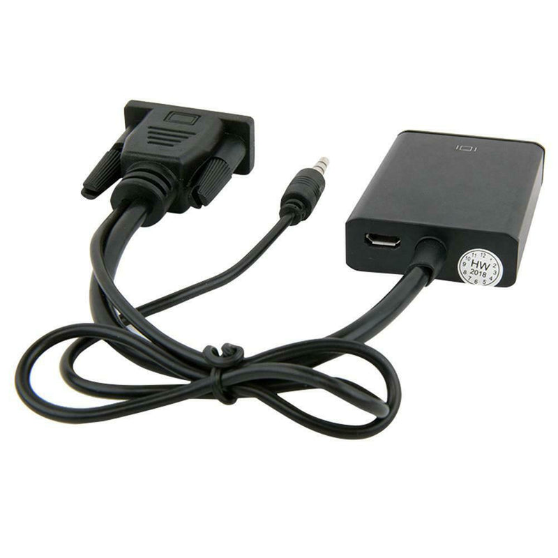 HW-2216 VGA to HDMI Converter Adapter HD Digital Analog Audio 3.5mm Cable