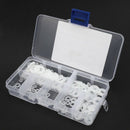 250Pcs White Nylon Washer Flat Washer Assortment Kit M2 M2.5 M3 M4 M5 M6 M8