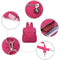 Waterproof Nylon Women Backpack Outdoor Shoulder School Bags (Rose Red)