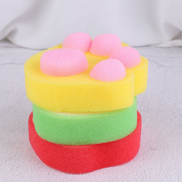 3pcs/set Cute Fruit Shaped Bath Sponge For Body Cleaning Lovely Baby Body Sp Gw