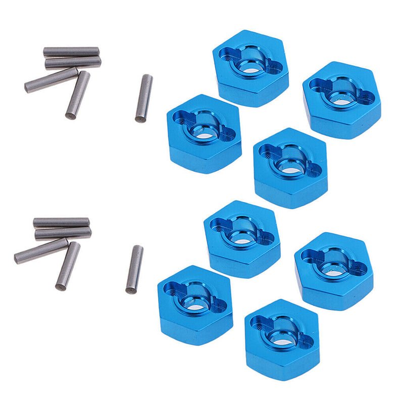 8x Aluminum 12mm Wheel Hub Hexagon Drive Adapter for HSP 94105 94107 94111 1/10