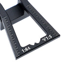 Aluminum Alloy Dovetail Gauge Wood Marking Connection Ruler for Woodworking