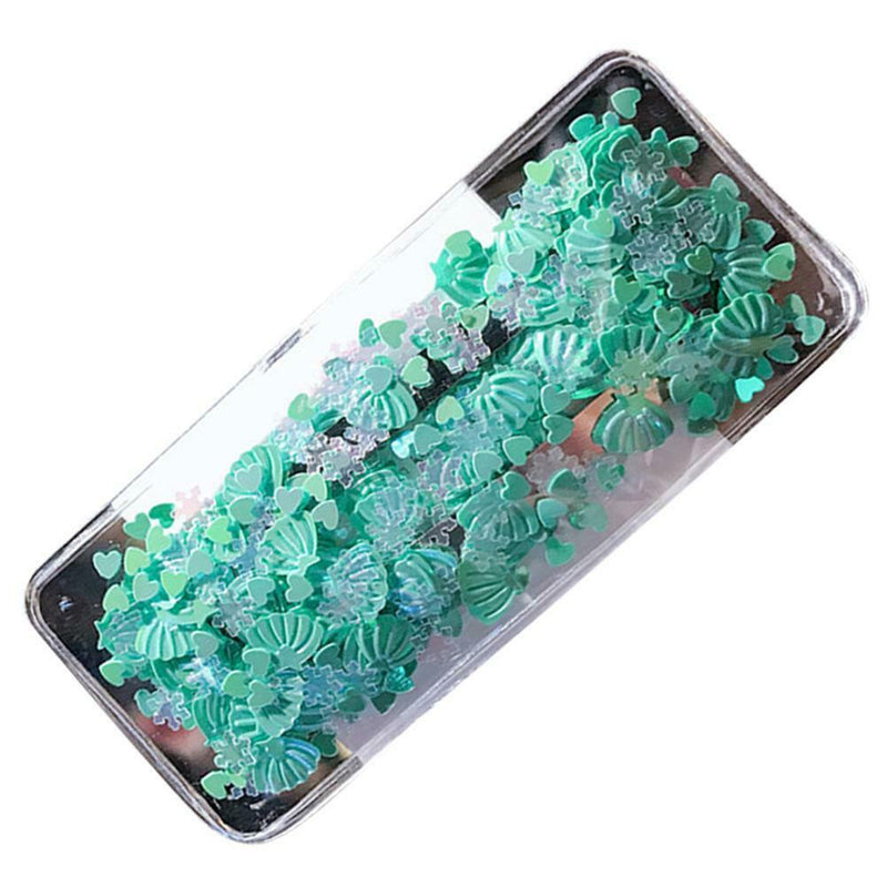 Korean Sequins Flower Fringe Hairpin Women Ponytail BB Hair Clip (Green) A