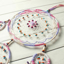 Handmade Fashion Design 4 Circle Dream Catcher with feather wall hanging De N2Q4