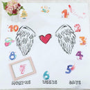 Baby Photography Props Newborn Fashion Cute Wing Digital Print Soft Blanket A