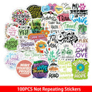 100pc Excitation Inspirational Stickers Snowboard Laptop Luggage Guitar Suit Hn