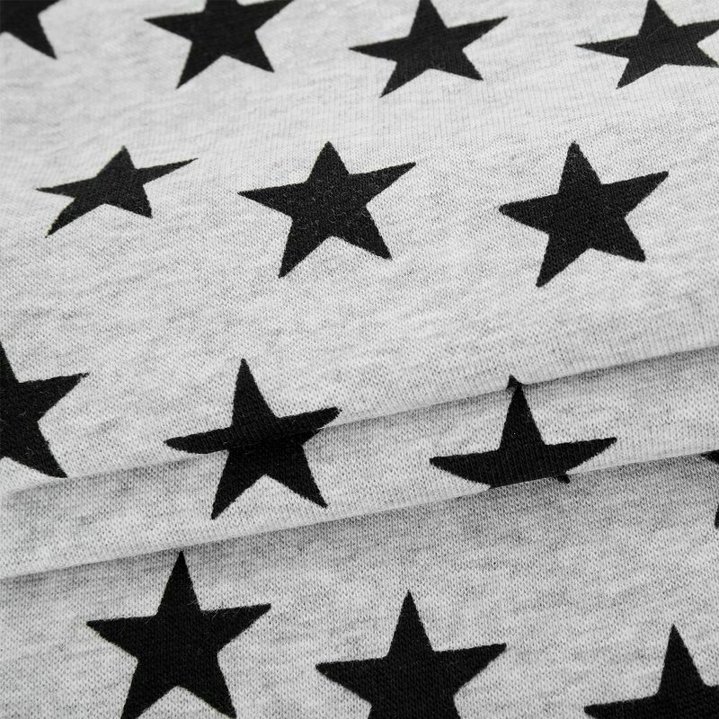 Kids Boys Girls 3Pcs Set Stars Prints O-Ring Scarf Neckerchief+Cute Beanies V5D5
