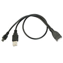 1pc Micro USB Host OTG Cable With USB Plug Power Adapter B1L3