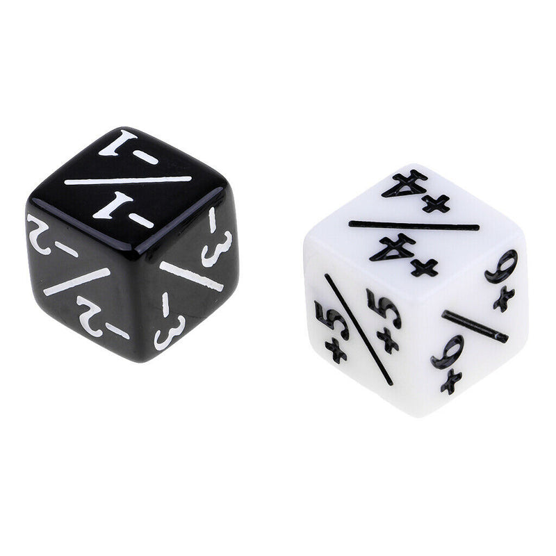 Acrylic 16mm Dice Family Set White and Black for TRPG Cup Role Play Game