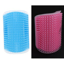 2x Pet Cat Wall Corner Grooming Massage Self Groomer Brush Tool Pink Skyblue