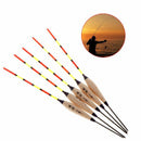 5x Fishing Floats Fluorescent Tail Luminous Wood Stick Floating Buoy Ice Fishing