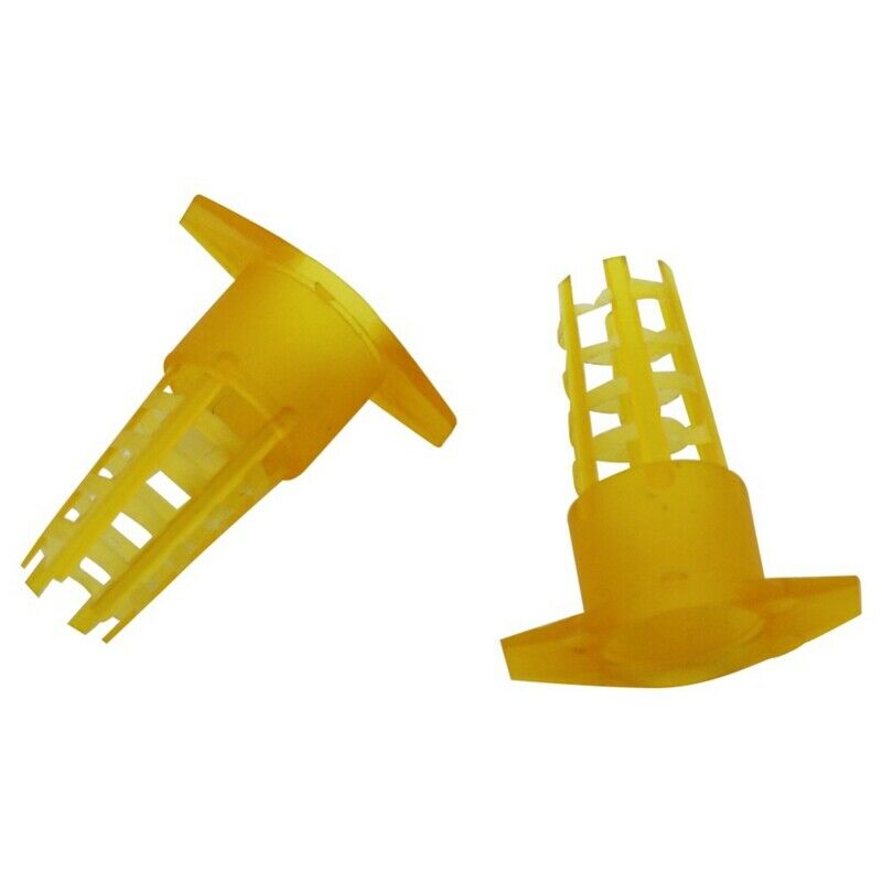 300Pcs Beekeeping Tools Cell Protector Cages Yellow Plastic Bee Queen Cage