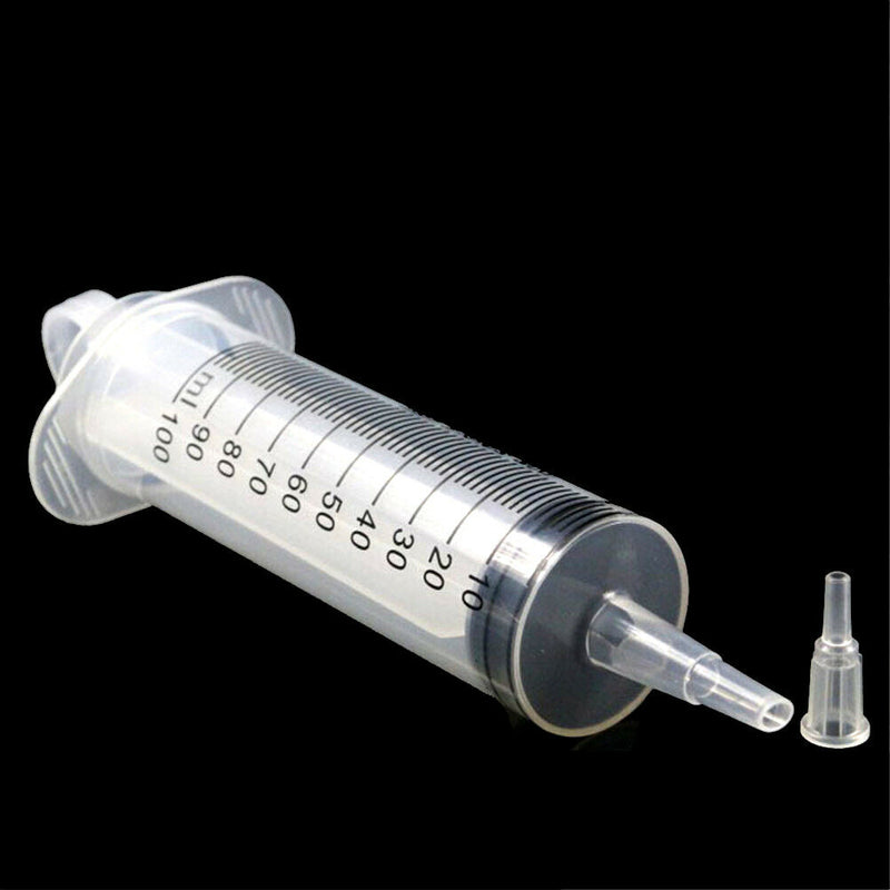 100ML Plastic Large Syringe Measuring Nutrient Sterile Reusable Kitchen Tool Ew