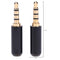 2pcs/set 3.5mm 1/8in TRRS 4-Pole Male Jack Plug Adapter Headphone DIY Connectors