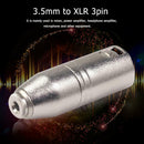 3.5mm TRS Stereo Female to XLR 3pin Male Audio Mixer Connector Plug (1pc)