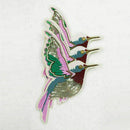 1 pair Birds Hummingbirds DIY Embroidered Patch Clothes Fabric 18*14.5cm New