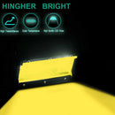 72W 6500K 24LED Truck Spotlight Lamp Yellow Lens Work Light Bar 5in 12V 6000LM