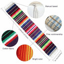 Mexican Serape Table Runner Fringe Cotton Tablecloth Fiesta Party Dinner De