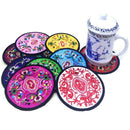 5Pcs Chinese Traditional Style Embroidered Cloth Coaster Tea Coffee Cup Pot N8M8
