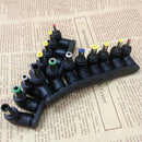 8 in 1 5.5 x 2.1mm Right Angle Male Female DC Connector Power Plug conver CVL