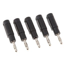 5Pcs 4mm Male Retractable Tube Stackable Banana Plug Wire Solder Connectors