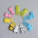 Cute Cat Animal Mini Eye Music Note Food Fruit Fork Set Home Party Flatware