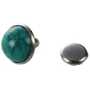 20 x Turquoise Studs Jewelry Rivets Hollow Rivets Blue DIY Round Rivets 7 m V9G1