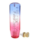 Car Gear Shift Knob Crystal Bubble Manual Gear Stick Lever Head Blue+Red
