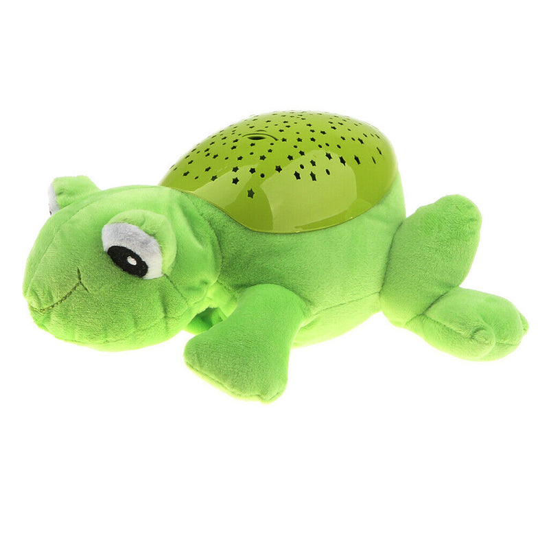 Baby Sleep LED Lighting Stuffed Frog Animal Night Lamp Plush Projector Gift