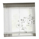 Liftable Floral Short Roman Curtain Drape Window Sheer Voile 60x120cm Grey