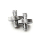 2PCS 1/4" 1/4" Male to 1/4" Male Threaded Screw Adapter Double Head Screw JR FT