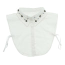 Removable Embellished Faux Collar Bib False Collar Lace Cotton Half Shirts