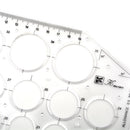 Template Ruler Measuring Circle Plastic Round Drawing Drafting Supplies Tool FT