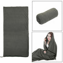 Fleece Sleeping Bag Liner Outdoor Travel Wilderness Camping Hiking Cold Grey New